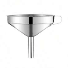 Stainless Steel Funnel, Thickened, Household, Comes With Multiple Size Filters, For Filtering Oil And Alcohol, Kitchen Funnel Set - True Colors - View 7