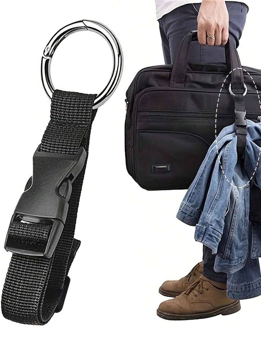 2pcs Anti-Theft Luggage Straps, Multipurpose Fixing Clips, Suitable For Securing Clothes/Bottles/Bags, Can Be Used To Connect Suitcases, Hands-Free, Suitable For Outdoor Activities And Travel, Unisex Student Backpack Accessories