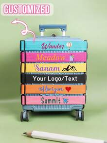 Correa de equipaje personalizada de material de nailon personalizable con nombre bordado, cinturón identificador de equipaje, correa envolvente, etiqueta de equipaje personalizada - Multicolor - Ver 3