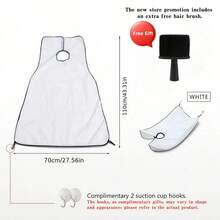 男士胡须围兜，胡须修剪收集斗篷，剃须碎屑收集器，不粘防水胡须修剪布，无尘剃须围兜，碎屑防护围裙，防粘胡须剃须斗篷，浴室剃须碎屑收集器，便携式胡须修剪围裙，男士剃须修剪防水碎屑收集器 - 多款 - 查看 2