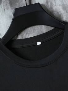 Camiseta de Hombre Casual y Moderna con Estampado Gráfico de Astronauta Lunar, Cómoda, de Cuello Redondo y Manga Corta, Ropa Holgada de Talla - Negro - Ver 8