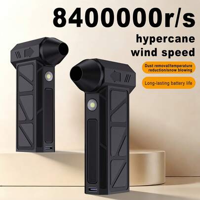 Compressed Air Duster Portable Blower- 840, 000 RPH- Turbine Super Power Electric Air Duster, 3-Gear Adjustable Mini Blower With Fast Charging, Dust Blower For Computer, Keyboard, House, Outdoor And Car Travel Essentials