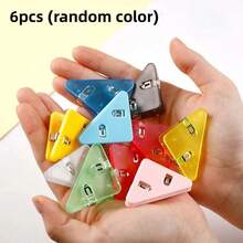 Multifunctional Triangle Clip, Right Angle Clip For Document, File, Notebook, Stationery, Learning Supplies - Multicolor - View 8