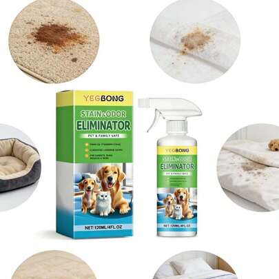 宠物污渍去除剂 - 有效去除猫狗污渍、食物油脂、宠物唾液和分泌物。一键清洁，恢复清新家居环境，去除顽固污渍和异味。