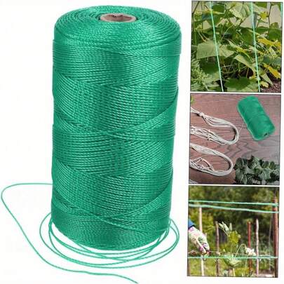 200米超长绳，多用途实用捆绑线，耐用园艺绳，可用于支撑蔬菜和番茄，适用于温室、花架、渔网修补等环境。