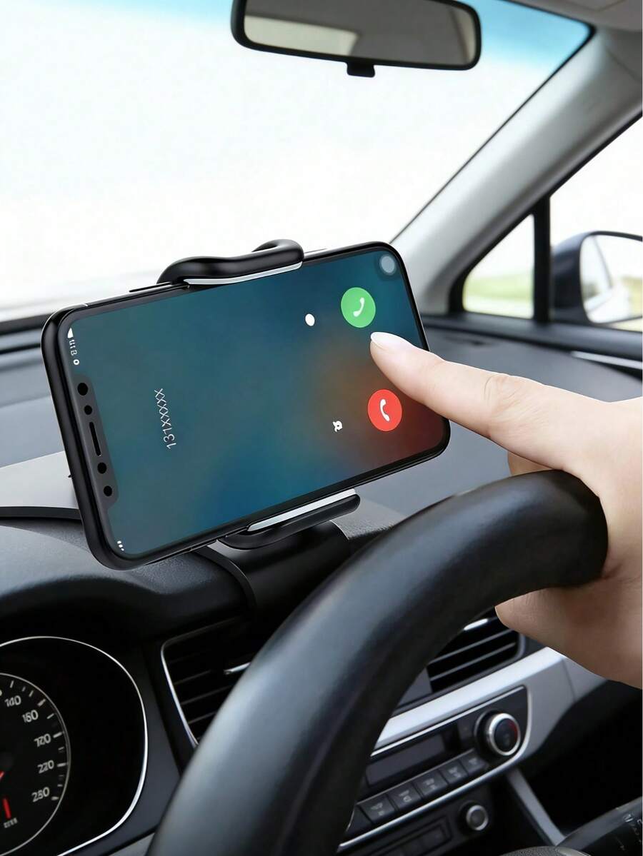 Giá đỡ điện thoại ô tô đa năng, dạng kẹp gắn trên bảng điều khiển, dễ sử dụng, chống trượt, giá đỡ điện thoại định vị ô tô, khe cắm thẻ HUD, giá đỡ xoay được trên bảng điều khiển. - A - Xem 1