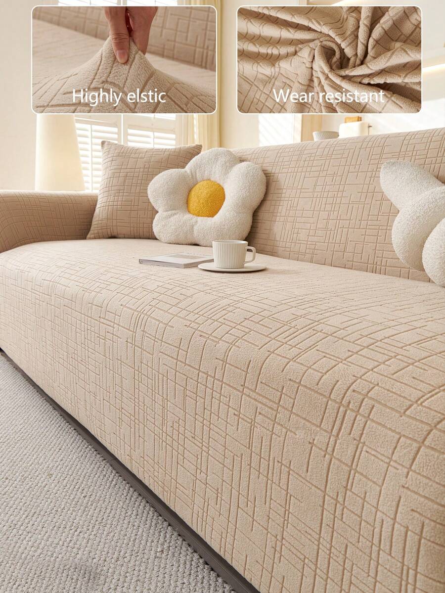 1 bộ bọc ghế sofa bằng vải co giãn dùng được cả bốn mùa, đệm ngồi sofa chống trượt với thanh xốp chống trượt, có thể giặt máy, màu kaki tươi mát và thời trang, chống bụi, thân thiện với thú cưng, phù hợp cho phòng ngủ, văn phòng, phòng khách.