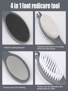 1/2pcs Foot Scrubber, Professional Pedicure Tool, Home Foot Care, Ergonomic Non-Slip Handle - Multicolor - View 5