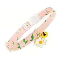 1 chiếc vòng cổ hình hoa cúc dễ thương cho mèo/chó kèm chuông và khóa an toàn, vòng cổ mini thủ công cho thú cưng. - Phối màu - Xem 7