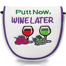 1pc DF3 Wine Design Golf Club Head Cover, Golf Putter Cover, Golf Semi-Circle Putter Cover - PU Material, Fits Most Brands, Provides Optimal Protection For Your Clubs - Multicolor - View 11