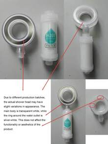 DAILYLAB 1 Set Fragrance High Pressure Shower Head With Filter, Chlorine Removal, Skin Care, Water Pressure Boosting, Includes Fragrance Filter Cartridges: Rose, Jasmine, Strawberry, Peach - Multicolor - View 12