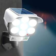 Solar Outdoor Lights,Solar Motion Sensor Security Light, Fake Surveillance Monitor Lamp, Remote Control Solar LED Floodlight With PIR Body Induction, White & Warm Yellow Dual Light, Solar Lights Outdoor Waterproof,Outdoor Yard Wall Corner Light - Star - View 1