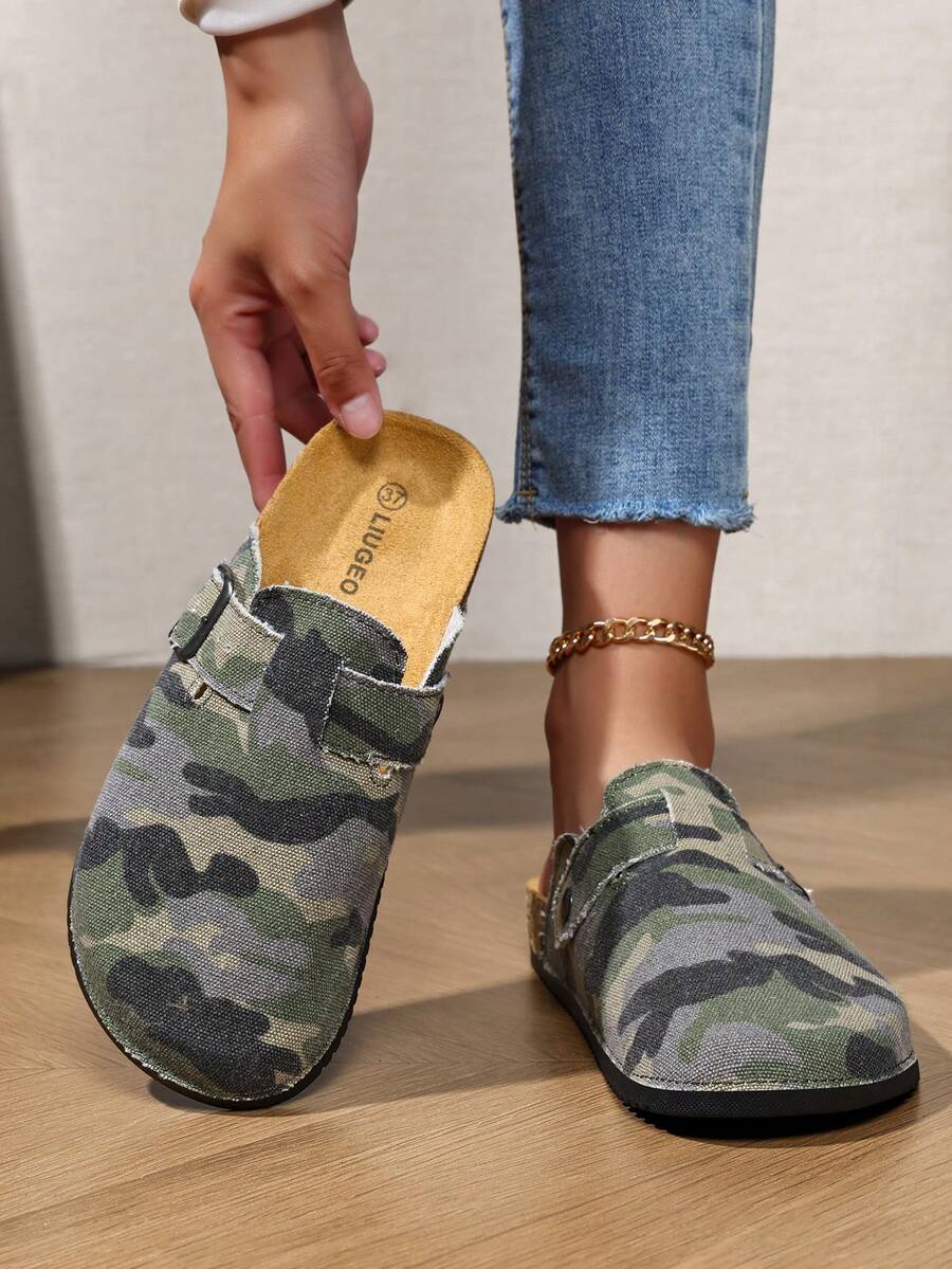 Unisex Slip-On Soft Wood Clogs, Casual Office Wear Closed-Toe Sandals, Suitable For All Seasons