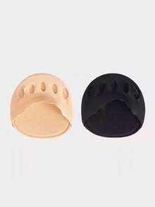 1/2/4/10双装 女士春夏透气脚趾腿套，薄款踝部腿套，可爱隐形半趾腿套，船型腿套 - 彩色 - 查看 15