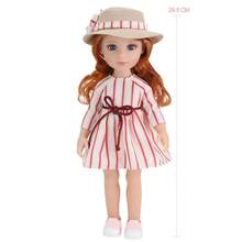 AKODEERD 29.5厘米女孩娃娃玩具，戴着时尚帽子和精致鞋子，蓝色眼睛，娃娃玩具礼物，送给女孩、朋友、节日礼物 - 整個娃娃 - 查看 5