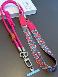2 Stück 1 Stück Premium Original Muster breites Handyband für die Schulanfang-Saison, verstellbar, langanhaltend, Outdoor, sturzsicher, vielseitig einsetzbar, langes Band, Crossbody, Handheld, kurz, Handgelenkstil, geeignet für Outdoor-Reisen, Wandern, Unisex, kurzer Handyhalter, Smartphone-Handgelenkband, Smartphone-Schutzhülle-Band, Schlüsselanhänger, Handy-Accessoire, Handy-Anhänger, Handy-Anhänger, Schulanfang-Saison, Weltmeisterschaft - Schlüsselband - Übersicht 4