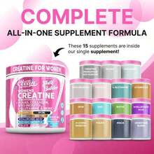 Women's Creatine Monohydrate Powder With BCAAs, Collagen, Myo-Inositol, L-Glutamine, & More For Optimal Wellness & Beauty Support – Shelf Builder - 一 - 查看 2