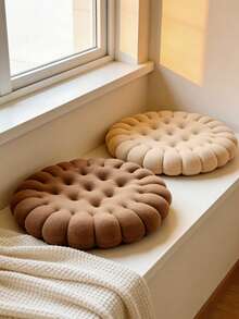 1PC Biscuit Cushion Floor Cushion, Thickened Seat Pad Pet-Resistant Machine Washable, Round & Rectangular Throw Pillow Cushion, Multi-Purpose All-Season Home Room Decor - Multicolor - View 5
