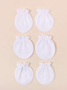 3双新生儿手套，柔软棉质防抓手套，呵护娇嫩肌肤 - 3Pairs - 查看 10