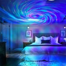 Đèn chiếu cực quang, đèn trang trí chiếu cực quang LED, cấp nguồn USB với cảm biến hồng ngoại, điện áp hoạt động ≤36V, thích hợp cho phòng ngủ và phòng khách. - Nhiều màu - Xem 10