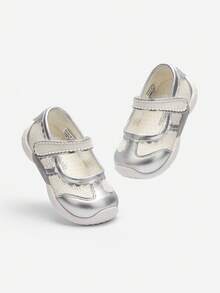 Balabala Giày tập đi cho bé gái, viền ren, dễ thương, thanh lịch, nhẹ và thoải mái, thích hợp cho mùa hè 2026. - Bạc khói - Xem 4