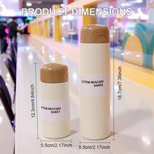 EcoNymphal 5盎司/150毫升/8.5盎司/250毫升迷你不锈钢纤细保温小旅行水瓶，咖啡杯，口袋水瓶，保温保冷，防漏，附赠可爱贴纸，女士礼物，情人节礼物 - 彩色 - 查看 4