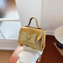 Túi vuông kiểu công chúa, túi dây thắt nơ, túi xách tay và túi đeo vai lấp lánh dành cho bé gái, lựa chọn quà tặng tuyệt vời. - A - Xem 8