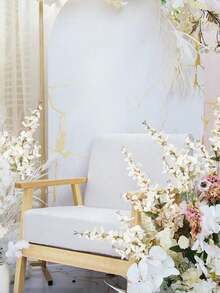 1pc 33.86in Artificial Spring & Summer Greenery Decor Flower, White Artificial Delphinium, Suitable For Wedding & Engagement Decor, Birthday Party Decor, Mother's Day, Home Decoration And Vase Fillers, All-Season Use. - White - View 4