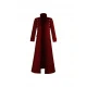 Burgundy Retro Double-breasted Coat