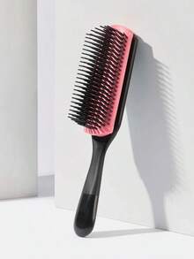 Dry & Wet Use Nine-Row Comb Block Hair Brush 1pc Medium Plastic Classic Oval Handheld Anti Frizz Hair Comb For All Hair Types For Women And Men Gift, Hair Brush/ Hair Comb, Hair Brush, Comb, Hair Tools, Hair Products And Accessories For Barber Salon Beauty Travel Essentials, Back To School, Travel Holiday Essentials, Hair Accessories For Women, Brush, Hair Brush, Wooden Comb, Hair Brush, Mini Hair Brush, Detangling Brush, Hair Brushes, Curly Hair Brush, Hairdressing Equipment,Travel Essentials,Hairstyle,Hairdressing,Hair Brush,Slick Back Brush,Styling Brush,Curly Hair Brush,Edge Brush,Hair Comb,Brush Hair,Hair Brush Set,Comb Hair,Comb For Curls,Detangling Brush,Hair Brush For Women,Hair,Travel,Hair Products,Hair Tools,Hair Stuff,Barber,Barber Accessories,Barbershop,Hairdressing Equipment - Pink - View 2
