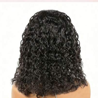 Tóc giả ngắn 13x4 không cần keo & mặt trước ren đã được chỉnh sửa sẵn, tóc giả kiểu bob sóng nước, mặt trước ren trong suốt, tóc thật đã được tỉa sẵn và cắt sẵn, tóc giả dễ đội với đường chân tóc tự nhiên, mật độ 200%, tóc giả ngắn mặt trước ren 13x4 mật độ 200% | Tóc giả kiểu bob sóng nước bằng tóc thật với viền đã được tỉa sẵn, tóc con, phụ kiện tóc đa năng, đường chân tóc chân thực, vẻ ngoài tự nhiên cho phụ nữ, tóc giả bằng tóc thật cho phụ nữ từ 8-16 inch, dễ đội.