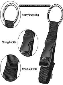 2pcs Anti-Theft Luggage Straps, Multipurpose Fixing Clips, Suitable For Securing Clothes/Bottles/Bags, Can Be Used To Connect Suitcases, Hands-Free, Suitable For Outdoor Activities And Travel, Unisex Student Backpack Accessories - Multicolor - View 6