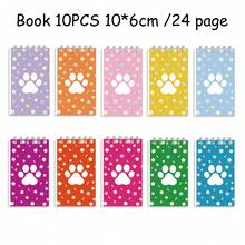 12 tập giấy ghi chú hình dấu chân chó nhiều màu sắc, sổ tay mini, chủ đề dấu chân chó, sổ tay hình thú cưng, sổ tay lò xo có ngăn đựng, quà tặng sinh nhật và phần thưởng. - Nhiều màu - Xem 4