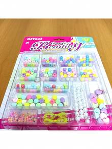 2 Kits Of Beads And Letters For Children And Thread For Necklace Bracelet - Nhiều màu - Xem 9