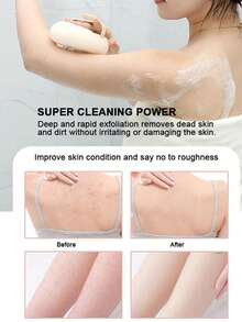 4件套 - 按摩浴球、去角质身体按摩刷、丝瓜络、带吸盘的沐浴擦洗巾、柔软男女通用干湿两用身体刷、家居浴室用品、夏季/返校季装饰、母亲节礼物 - 多色 - 查看 7