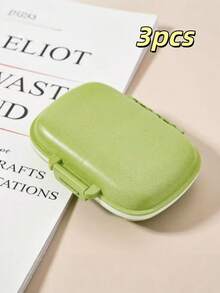 1/2 piezas Nueva caja sellada portátil de 8 ranuras para pastillas, estuche a prueba de humedad para pastillas, organizador de pastillas, caja compacta de viaje - Multicolor - Ver 21