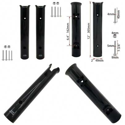 Fishing Rod Holder Bracket Wall Mount Boat Side Mount Tool Holder Tube With Screws For 2 3 4 6 Pole Storage White Black