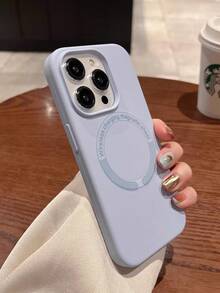 Nam châm silicon lỏng màu xanh trắng, 1 chiếc, dành cho iPhone 17, 17 Pro Max/ 16 Pro Max/ 15 Pro/ 14, 13/12/11. Thích hợp làm quà tặng Ngày Valentine/Sinh nhật/Ngày của Mẹ/Lễ Phục Sinh cho gia đình/bạn bè/chị em gái/bạn trai. - xanh nhạt - Xem 2