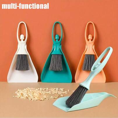 Bộ chổi và hốt rác mini để bàn, bao gồm chổi và hốt rác, dùng để vệ sinh bàn ăn, các khe hở bàn phím và nhiều hơn nữa.