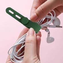 10 chiếc dây buộc silicon, dụng cụ sắp xếp cáp, dây buộc chống thất lạc tai nghe và cáp sạc, bộ chia cáp dữ liệu, dây buộc gọn gàng. - A - Xem 3