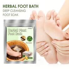 10/30/50pcs Mugwort Herb Foot Soak, Chinese Herbal Organic Wormwood Leg Foot Bath Bag, Chinese Herbal Foot Bath Spa Powder - Multicolor - View 4