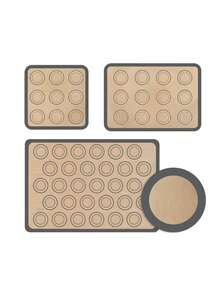 4pcs Silicone Baking Mat, Heat Resistant Non-Stick Reusable Oven Liner Pad - Multicolor - View 14