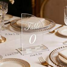 OUTANA 亚克力可拆卸桌号牌，简约设计，适用于商务酒店、生日派对、餐厅、会议、婚礼、展览、桌号识别等场合。 - BJ3061 - 查看 9