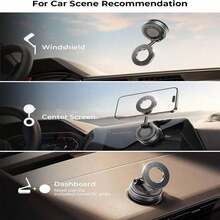 2026 Upgraded Car Phone Holder, Magsafe Super Strong Magnetic Car Phone Holder, 360 °   Adjustable Vacuum Suction Cup Car Phone Holder [Maximum Suction], Unisex Car Truck Accessories. PS: Only Suitable For Installation On Smooth Surfaces. - K10 - 查看 6