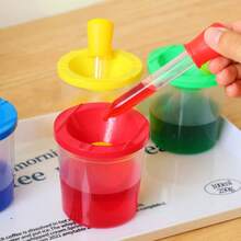 OBOVAY 1 Set - 4 Color Dropper And Cup Fine Motor Skills STEM Kit, Educational Color Sorting Sensory Game Set, Plastic Straws And Cups Suitable For Preschool Children Learning, Home Education Activities And Science Exploration, Perfect For Teachers And Parents, Back To School Season - Pigment Cup Series - View 3