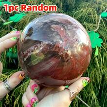 1 pezzo Rara sfera grezza in legno pietrificato - Ideale per la decorazione della casa - Regalo perfetto per il riscaldamento della casa - Stile bohémien - Ottima scelta per regali di San Valentino, Natale e Capodanno. - Multicolore - Visualizzare 14