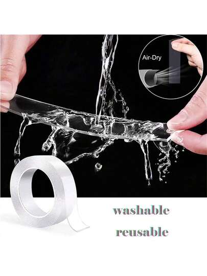 2/4/6 Rolls Nano Double-Sided Tape, Transparent Waterproof Powerful Adhesive Tape, High Viscosity & Load Bearing, Suitable For Various Installations