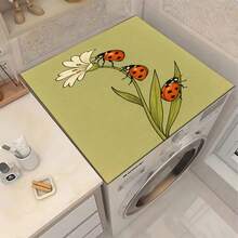 1pc Carrot Pattern Washing Machine And Dryer Top Cover Pad, Diatomite, Washing Machine Dust Cover, Kitchen Accessory, Anti-Slip, Suitable For Laundry Room, Bathroom, Home Decor And Room Decoration - Ladybug - View 14