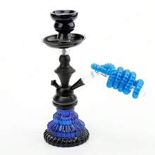 一套经典阿拉伯水烟套装，包括小型单管水烟壶、烟管、烟钳、烟碗，便携式，无需用电。 - 均碼 - 查看 9