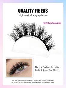 Asiteo 7 Pairs Luxury Fluffy Faux Mink Eyelashes - Natural Criss-Cross Lashes, Thick & Curly, Create Charming Makeup - Soft & Lightweight, Reusable Strip Lashes - Criss Cross lashes - View 3